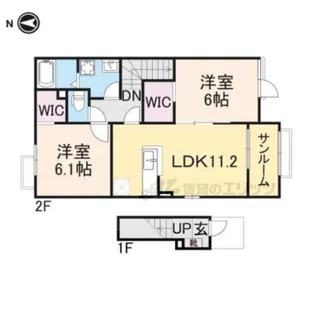 メゾンフランD【2階】の間取り