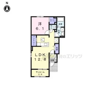 メゾンフランD【1階】の間取り