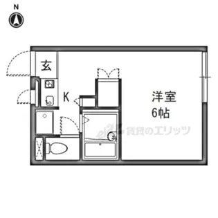 レオパレス友呂岐【2階】の間取り
