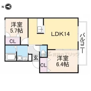 エトワールC【2階】の間取り