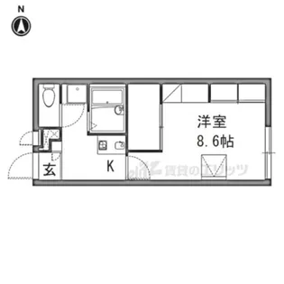 レオパレス新家【202号室】の間取り