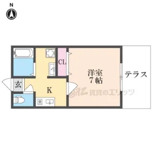 サイプレスコート【1階】の間取り