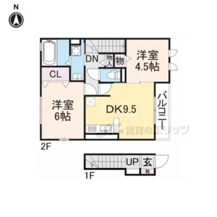 エンジェルハートB棟【201号室】の間取り