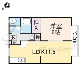 サンライフ夕陽ヶ丘【1階】の間取り