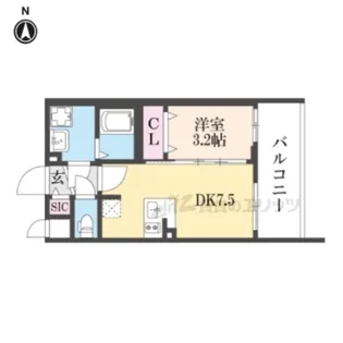 「ファステート京都ステーションウォズ」【2階】の間取り