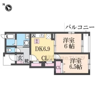 SUNRISE四十田A【1階】の間取り