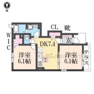 メゾン・城ノ下A【101号室】の間取り