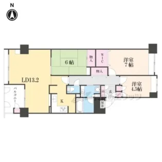 ティアラセントワンズ【10階】の間取り