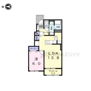 ラーンドゥイシ【102号室】の間取り