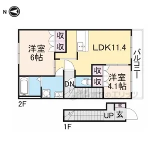 グラスコート?【202号室】の間取り