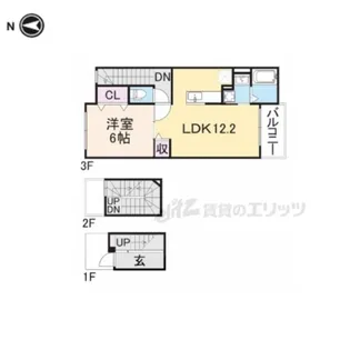 サウス ラポール【3階】の間取り