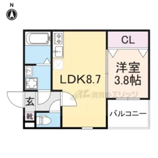 ジーメゾン奈良大森カルム【3階】の間取り