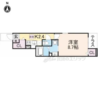 ミ リブロ彦根駅北壱番館【1階】の間取り