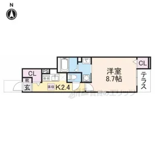 ミ・リブロ彦根駅北弐番館【1階】の間取り