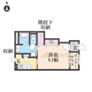 CASA石生【108号室】の間取り