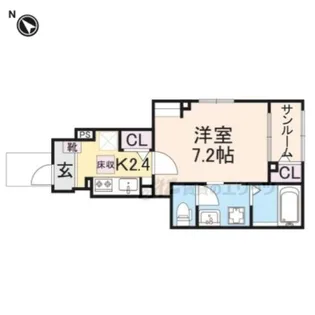 ピノ アルデア【101号室】の間取り