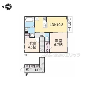 メゾン コンフォート ヴィブレ【202号室】の間取り