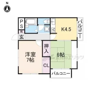 2DKの間取り画像