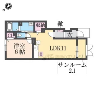 オーベルジュ【1階】の間取り