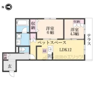 グランエスト?【101号室】の間取り