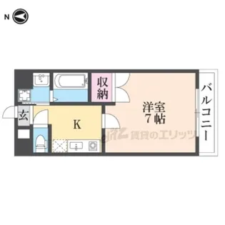 ヒルサイドヴィレッジ3番館【201号室】の間取り
