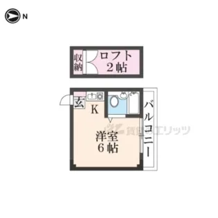 サニーハウス生駒【2階】の間取り
