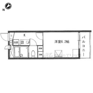 1Kの間取り画像