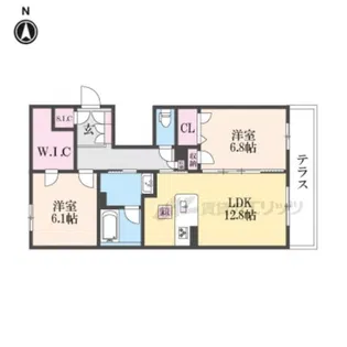 シャーメゾンBernex学園北【3階】の間取り
