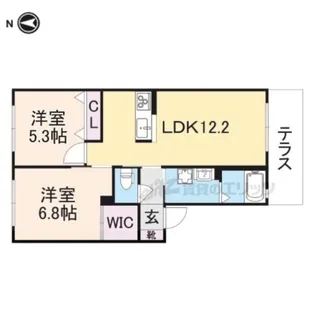 グリーンメゾン菰川B棟【1階】の間取り