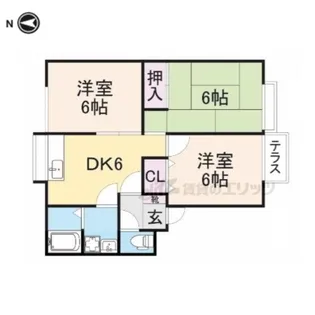 パセオ真美A棟【1階】の間取り