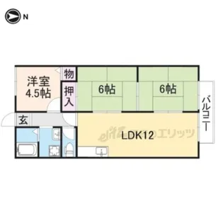 小西ハイツ【1階】の間取り