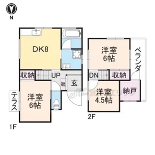 奈良県生駒市西松ケ丘【一戸建】の間取り