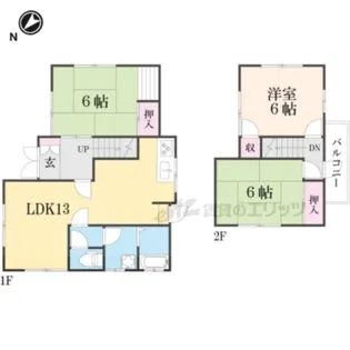 奈良県香芝市関屋【一戸建】の間取り