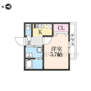 LUCIAZ一乗寺【1階】の間取り