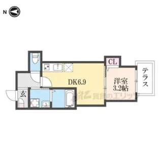 ジーメゾン西大寺赤田トリナーレ【1階】の間取り