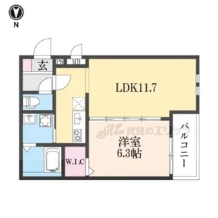 フジパレス上神田?番館【301号室】の間取り
