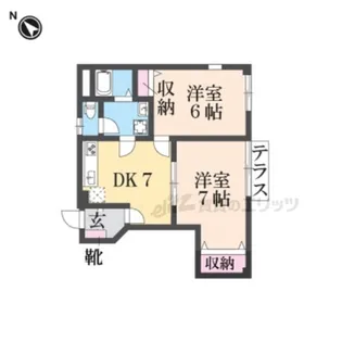 コーポ篠山【101号室】の間取り