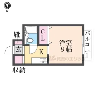 プチハイツ奈良【4階】の間取り