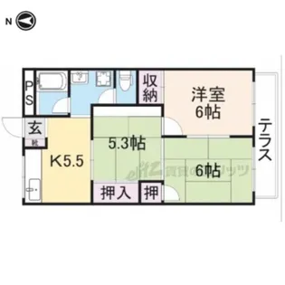 中津ハイツC【2階】の間取り
