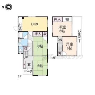 奈良県北葛城郡王寺町畠田5丁目【一戸建】の間取り