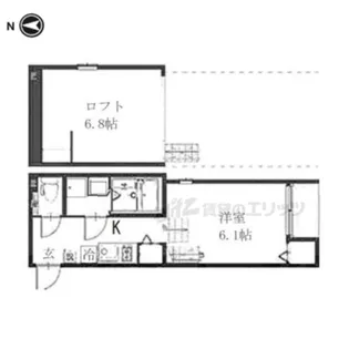 「ハーモニーテラス四ノ宮川原町」【1階】の間取り