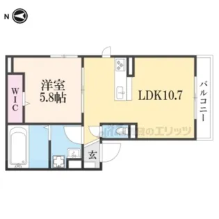 グランピア石山【102号室】の間取り