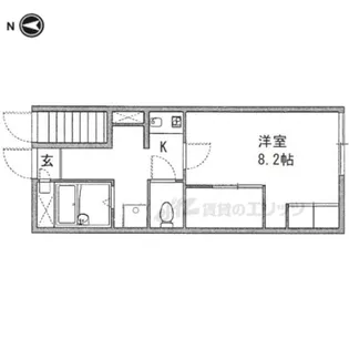 レオパレスWILL南郡山【105号室】の間取り