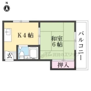 高柳ハイツ【4階】の間取り