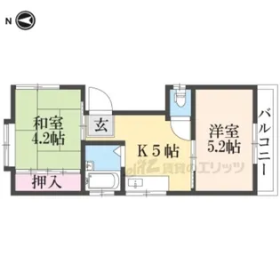 ロイヤルハイム秦【301号室】の間取り