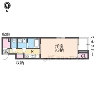 アプリコット野里【3階】の間取り
