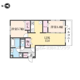 プルミエール上賀茂【3階】の間取り
