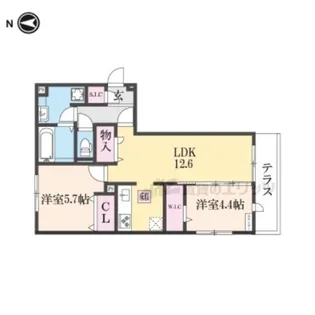 「プルミエール上賀茂」【1階】の間取り