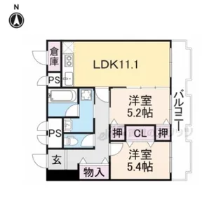 すずらん【1階】の間取り