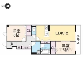 2LDKの間取り画像